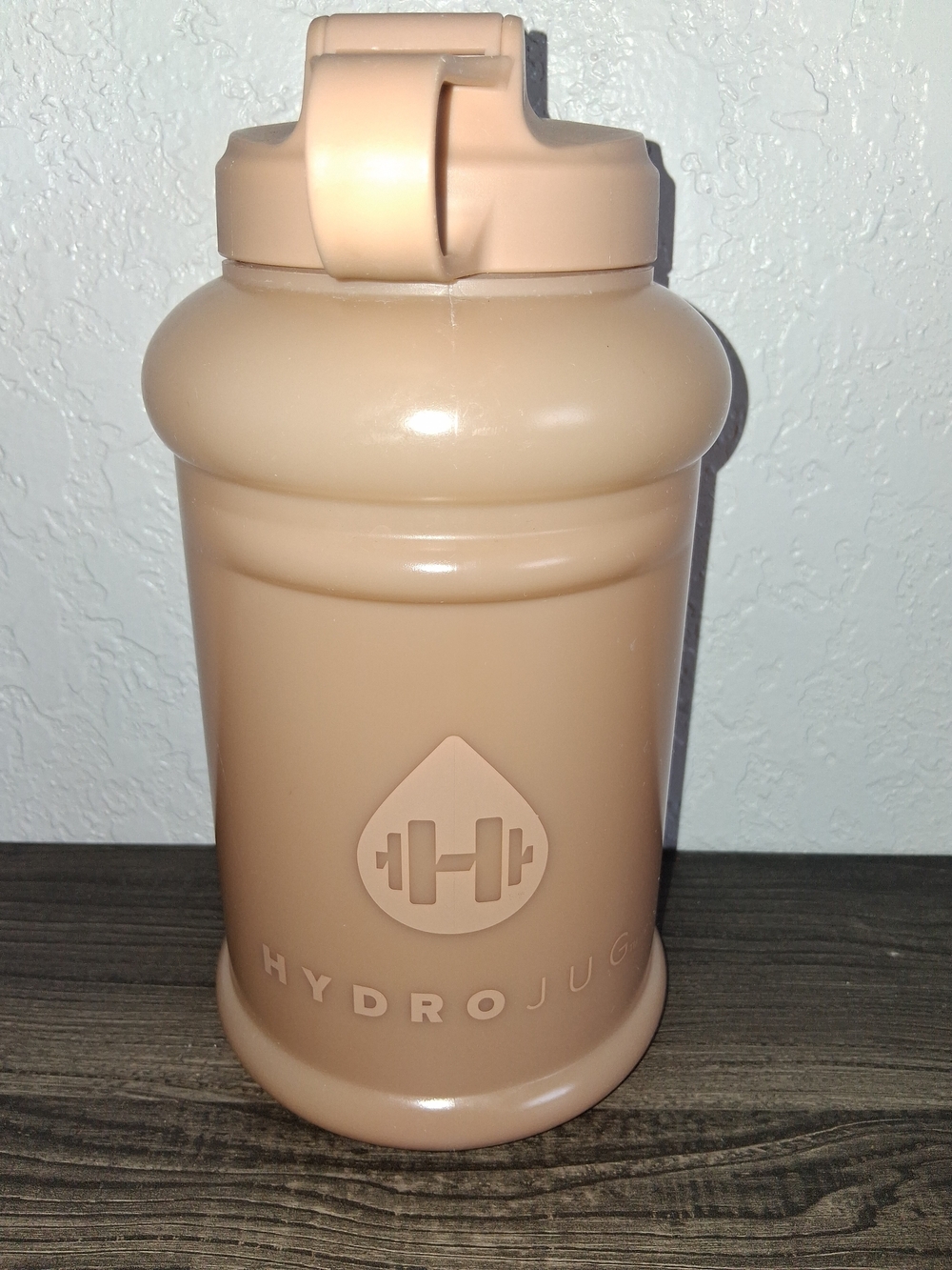 HydroJug Classic 73 oz Water Bottle Jug Nude Tan Soft Matte Plastic Flip Cap